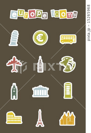 europe icons over brown background vector illustration europe icons over brown background vector illustration 15265968