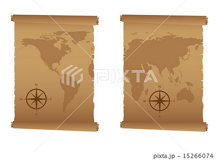old maps with compass rose over white background vector 15266074