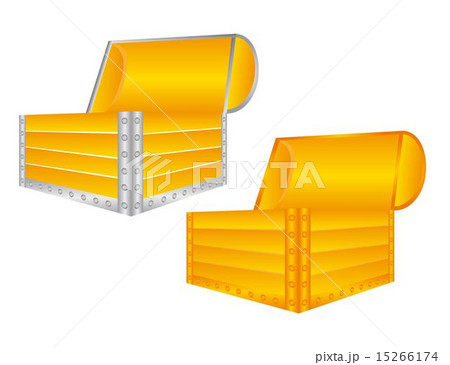 gold trunk isolated over white background vector 15266174