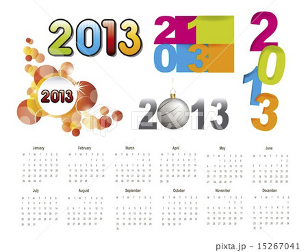 2013 calendar over white background vector illustration 2013 calendar over white background vector illustration 15267041