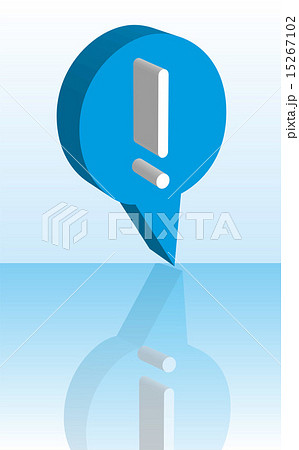 blue exclamation mark with shadow background vector 15267102