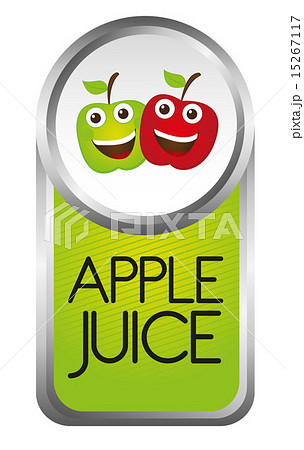 apple juice tag isolated over white background vector 15267117