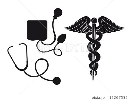 sillhouette sphygmomanometer stethescope and medical sign vector sillhouette sphygmomanometer stethescope and medical sign vector 15267552