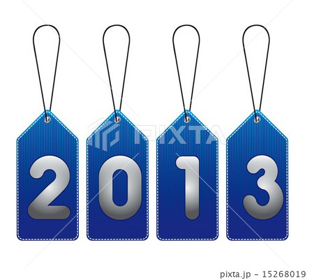 2013 blue tags isolated over white background vector illustratio 15268019