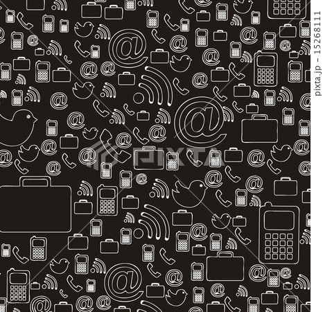 communication icons over black background vector illutration 15268111