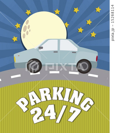 parking anouncement in the night vector illustration 15268114
