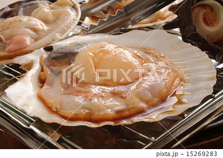 ホタテ　貝　網焼き 15269283