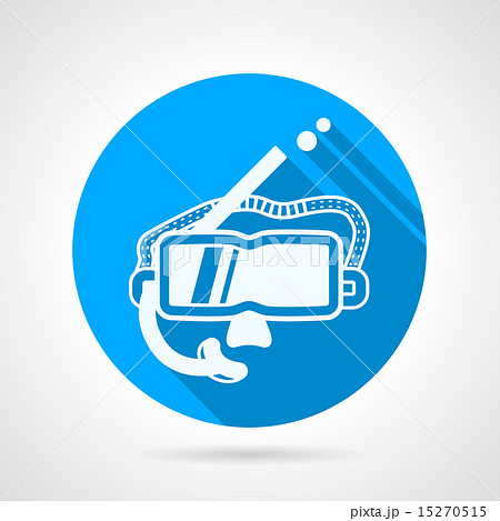 Diving mask flat round vector icon 15270515