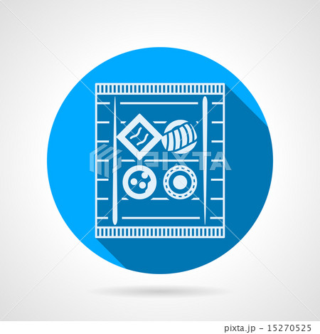 Sushi tray flat round vector icon 15270525