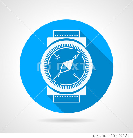 Compass flat round vector icon 15270529