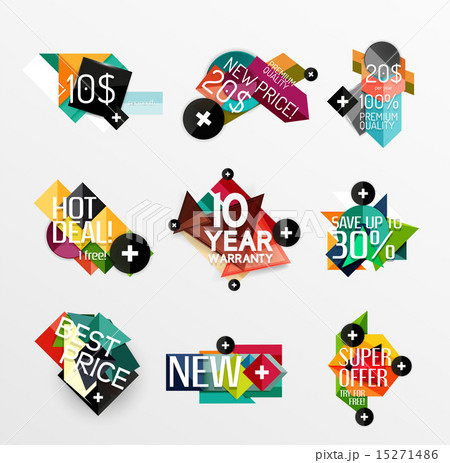 Set of labels, stickers, banners, badges and elements for sale 15271486