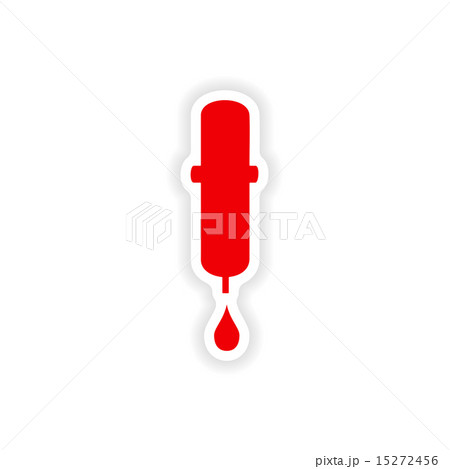 icon sticker realistic design on paper pipette 15272456