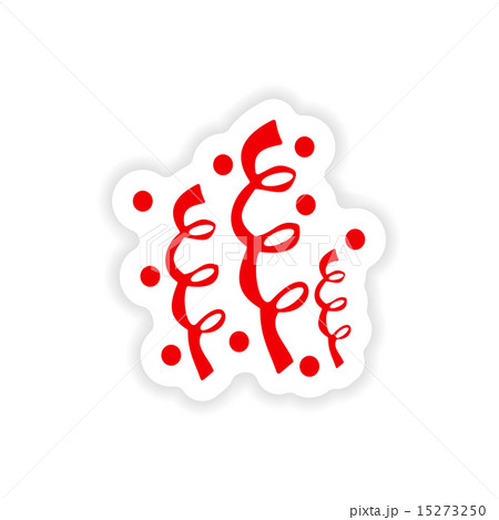 icon sticker realistic design on paper serpentine 15273250