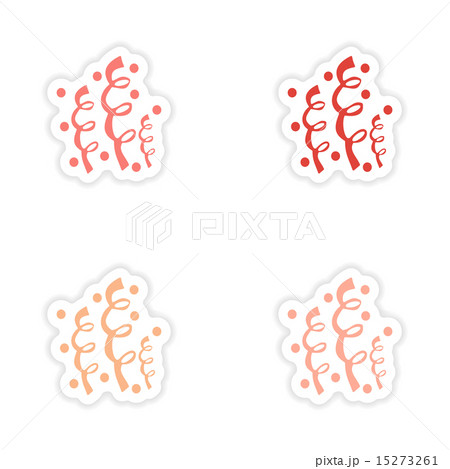 assembly realistic sticker design on paper serpentine 15273261