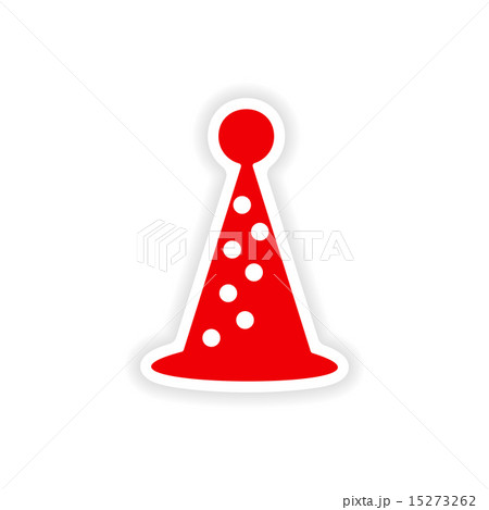 icon sticker realistic design on paper hat holiday 15273262