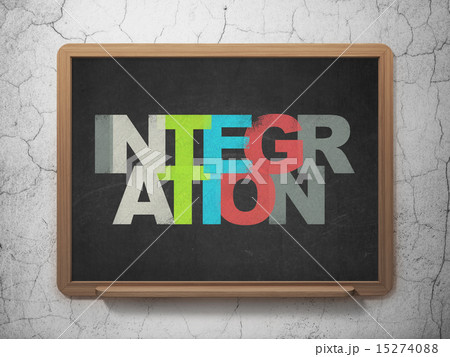 Business concept: Integration on School Board background 15274088