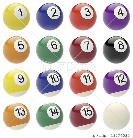Set of balls for billiards. 15274089