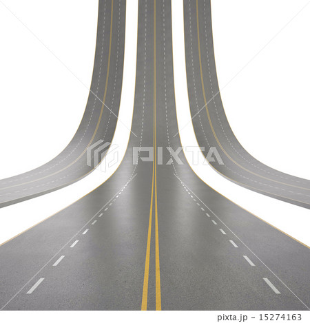 illustration of roads curved up, isolated on a white background. illustration of roads curved up, isolated on a white background. 15274163