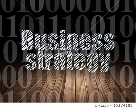 Business concept: Business Strategy in grunge dark room 15274189