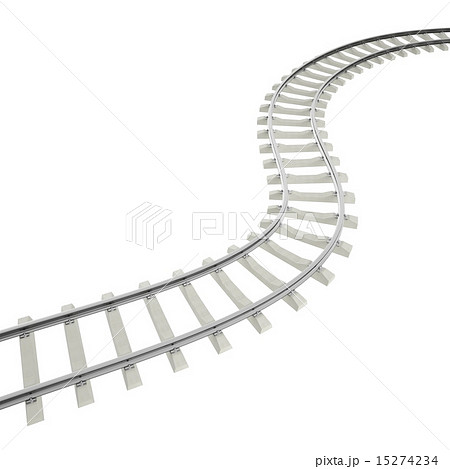 Illustration Bend Turn Railroad Isolated On のイラスト素材