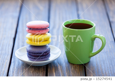 Cup of coffee and macarons Cup of coffee and macarons 15274541