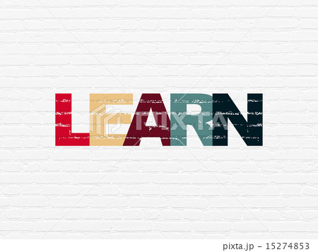 Education concept: Learn on wall background Education concept: Learn on wall background 15274853