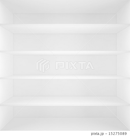 white box with shelves inside. 15275089