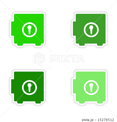 assembly realistic sticker design on paper safes 15276512