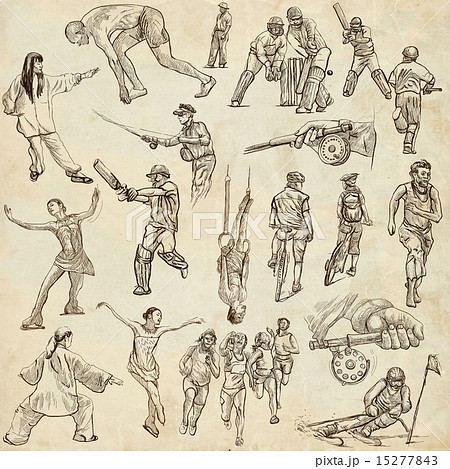 SPORT - full sized hand drawn illustrations SPORT - full sized hand drawn illustrations 15277843