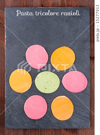 Tricolor Italian cooking dough for ravioli Tricolor Italian cooking dough for ravioli 15277913