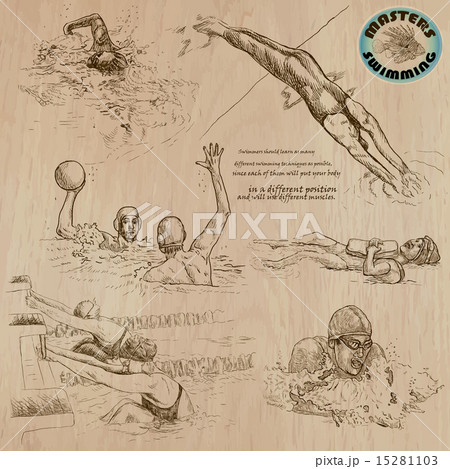 swimming - hand drawn vector pack swimming - hand drawn vector pack 15281103