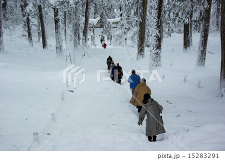白山神社お参りの帰り 15283291