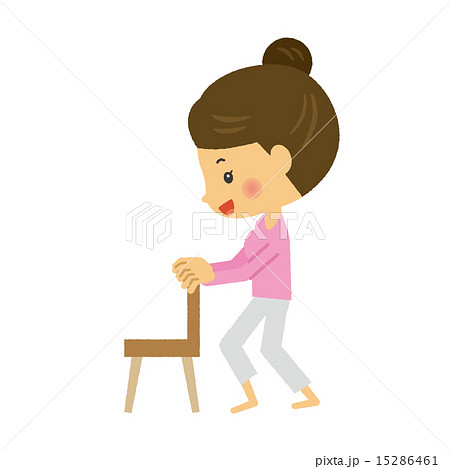 椅子と女性のイラスト素材 [15286461] - Pixta