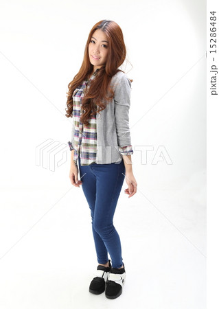 Woman stand posing Woman stand posing 15286484