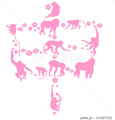 申の年賀素材 15287252