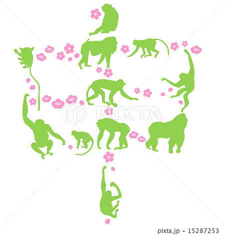 申の年賀素材 15287253