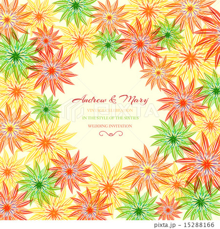 Colorful abstract floral  with leaves and flowers 15288166