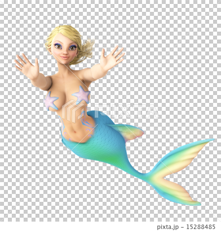 可愛いマーメイド（人魚）perming 3DCG イラスト素材 15288485