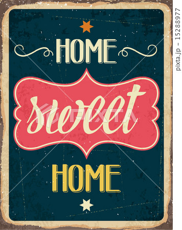 Retro metal sign " Home sweet home" 15288977