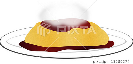 オムレツのイラストのイラスト素材