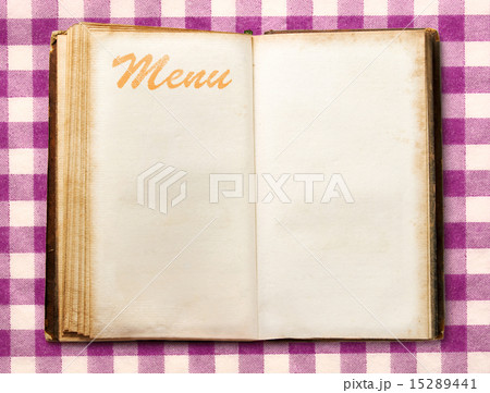 Blank vintage menu book Blank vintage menu book 15289441