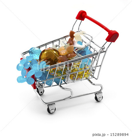 Shopping cart with gemstone beads 15289894
