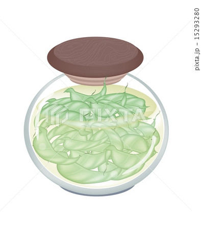 A Jar of Pickled Dolichos Lablab Pods A Jar of Pickled Dolichos Lablab Pods 15293280