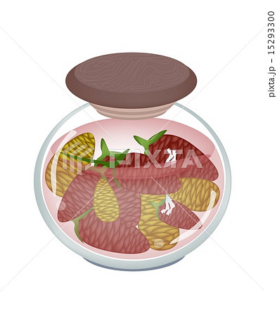 Jar of Pickled Zingiber Zerumbet Corn Malt Vinegar 15293300