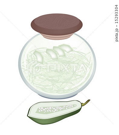 A Jar of Pickled Papaya with Malt Vinegar 15293304