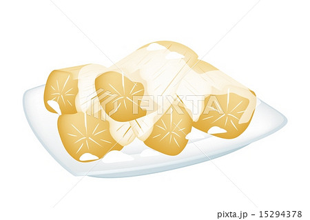 Potato in Coconut Milk on White Background 15294378