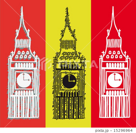 big ben over colorful background handrawing vector illustration big ben over colorful background handrawing vector illustration 15296964