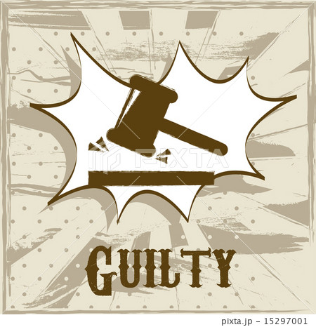guilty symbol over beige background vector illustration 15297001
