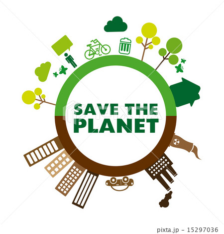 save the planet design over white background vector illustration save the planet design over white background vector illustration 15297036