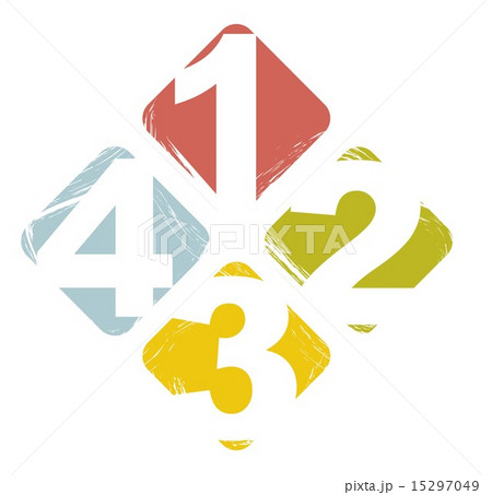labels with numbers over white background vector illustration 15297049
